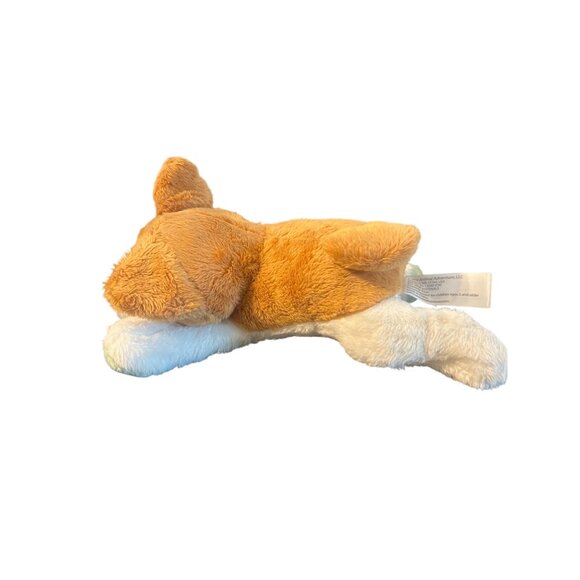 Animal Adventure Plush Dog Stuffed Animal Toy Brown White Green Heart Paws 9" - Picture 3 of 6